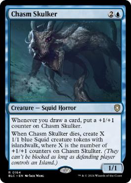 《地割れ潜み/Chasm Skulker》[BLC] 青R