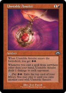 ■旧枠■《不安定な護符/Unstable Amulet》[MH3-BF] 赤U
