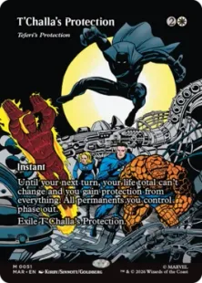 ■ボーダーレス■《ティ・チャラの防御/T'Challa's Protection》//《テフェリーの防御/Teferi's Protection》[MAR] 白R