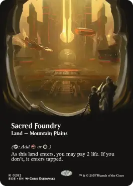 ■ボーダーレス■《聖なる鋳造所/Sacred Foundry》[EOE-BF] 土地R