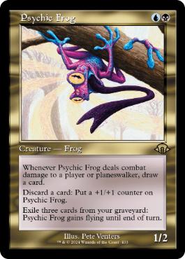 ■旧枠■《超能力蛙/Psychic Frog》[MH3-BF] 金R