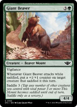 《巨大ビーバー/Giant Beaver》[OTJ] 緑C