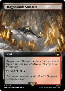 ■拡張アート■《竜髑髏の山頂/Dragonskull Summit》[WHO-BF] 土地R