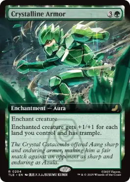 ■拡張アート■《結晶の鎧/Crystalline Armor》[TLE] 緑R
