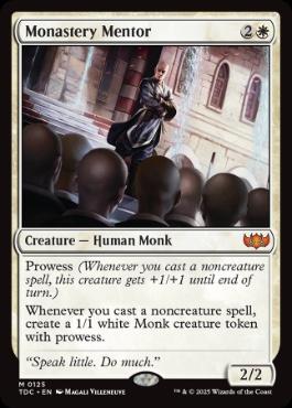 《僧院の導師/Monastery Mentor》[TDC] 白R