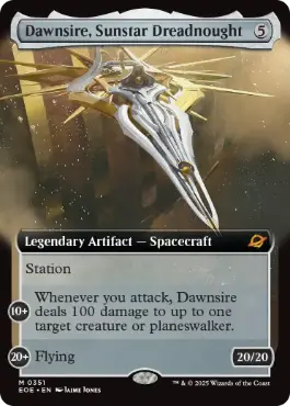 ■拡張アート■《サンスターの弩級艦、ドーンサイアー/Dawnsire, Sunstar Dreadnought》[EOE-BF] 茶R