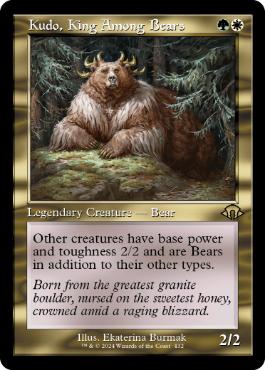 ■旧枠■《熊の中の王、クードー/Kudo, King Among Bears》[MH3-BF] 金R