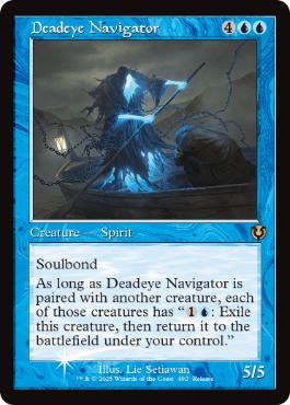 ■旧枠■《狙い澄ましの航海士/Deadeye Navigator》(リリースプロモ)[INR] 青