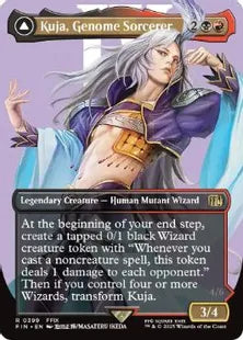 ■ボーダーレス■《ジェノムの魔術師、クジャ/Kuja, Genome Sorcerer》/《運命への反逆者、トランス・クジャ/Trance Kuja, Fate Defied》[FIN-BF] 金R