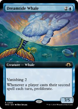 ■拡張アート■《夢潮の鯨/Dreamtide Whale》[MH3-BF] 青R