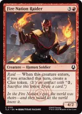 《火の国の侵略部隊/Fire Nation Raider》[TLA] 赤C