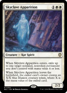 《スカイクレイブの亡霊/Skyclave Apparition》[BLC] 白R