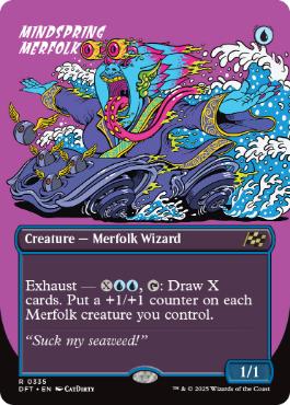 ■ボーダーレス■《思考の泉のマーフォーク/Mindspring Merfolk》[DFT-BF] 青R