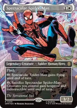 ■ボーダーレス■《スペクタキュラー・スパイダーマン/Spectacular Spider-Man》(Sensational)[SPM-BF] 白R