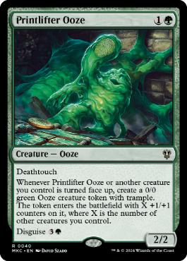 《墨を取る軟泥/Printlifter Ooze》[MKC] 緑R