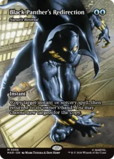 ■ボーダーレス■《ブラック・パンサーの方向転換/Black Panther's Redirection》//《ナーセットの逆転/Narset's Reversal》[MAR] 青R