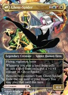(202)■ボーダーレス■《グウェン・ステイシー/Gwen Stacy》/《ゴースト・スパイダー/Ghost-Spider》[SPM-BF] 赤R