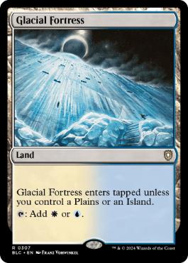 《氷河の城砦/Glacial Fortress》[BLC] 土地R