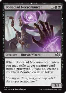 《骨まといの屍術師/Boneclad Necromancer》[J25] 黒C