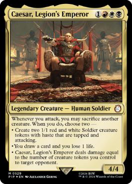 《リージョンの皇帝、シーザー/Caesar, Legion's Emperor》[PIP] 金R