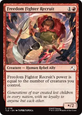 《自由の闘士の補充兵/Freedom Fighter Recruit》[TLE] 赤C