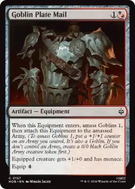 《ゴブリンの板金鎧/Goblin Plate Mail》[HOB] 金C
