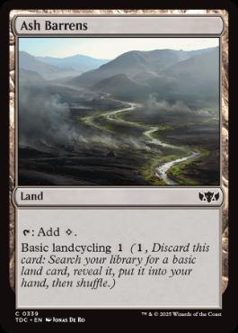 《灰のやせ地/Ash Barrens》[TDC] 土地C