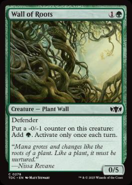 《根の壁/Wall of Roots》[TDC] 緑C