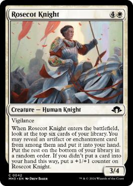 《ローズコットの騎士/Rosecot Knight》[MH3] 白C