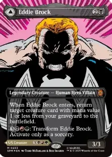 (233)■ボーダーレス■《エディ・ブロック/Eddie Brock》/《リーサル・プロテクター、ヴェノム/Venom, Lethal Protector》[SPM-BF] 黒R