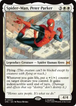 《スパイダーマン、ピーター・パーカー/Spider-Man, Peter Parker》[SPE] 白R