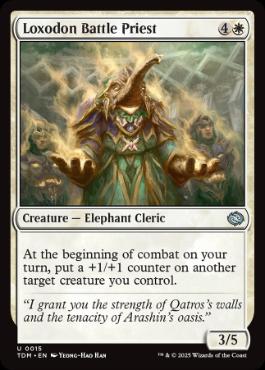 《ロクソドンの戦僧侶/Loxodon Battle Priest》[TDM] 白U