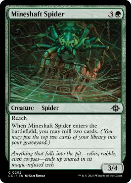 《竪坑の蜘蛛/Mineshaft Spider》[LCI] 緑C