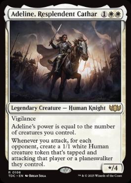 《輝かしい聖戦士、エーデリン/Adeline, Resplendent Cathar》[TDC] 白R