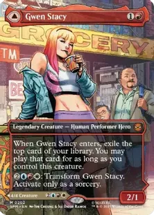 (202)■ボーダーレス■《グウェン・ステイシー/Gwen Stacy》/《ゴースト・スパイダー/Ghost-Spider》[SPM-BF] 赤R
