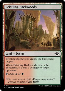 《逆棘の辺境林/Bristling Backwoods》[OTJ] 土地C