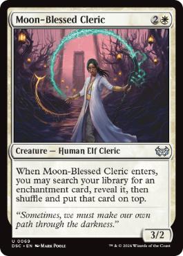 《月恵みのクレリック/Moon-Blessed Cleric》[DSC] 白U
