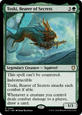 《秘密を知るもの、トスキ/Toski, Bearer of Secrets》[BLC] 緑R