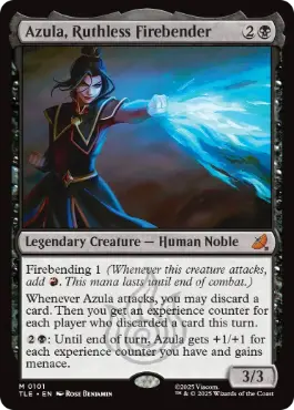 《冷酷なる火のベンダー、アズーラ/Azula, Ruthless Firebender》[TLE] 黒R