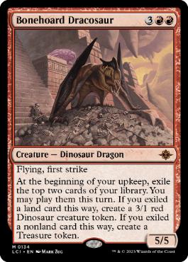 《骨集めのドラコサウルス/Bonehoard Dracosaur》[LCI] 赤R