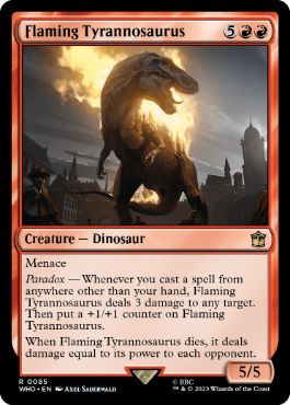 《燃え盛るティラノサウルス/Flaming Tyrannosaurus》[WHO] 赤R