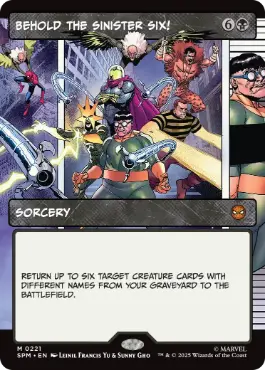 ■ボーダーレス■《シニスター・シックスにご用心！/Behold the Sinister Six!》[SPM-BF] 黒R