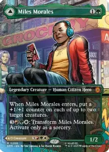 (200)■ボーダーレス■《マイルズ・モラレス/Miles Morales》/《アルティメット・スパイダーマン/Ultimate Spider-Man》[SPM-BF] 緑R