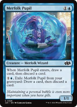 《マーフォークの学徒/Merfolk Pupil》[J25] 青C