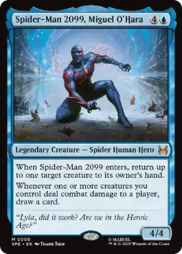 《スパイダーマン2099、ミゲル・オハラ/Spider-Man 2099, Miguel O'Hara》[SPE] 青R
