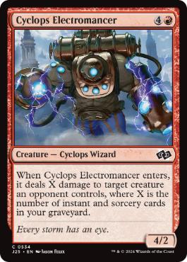 《サイクロプスの電術師/Cyclops Electromancer》[J25] 赤C