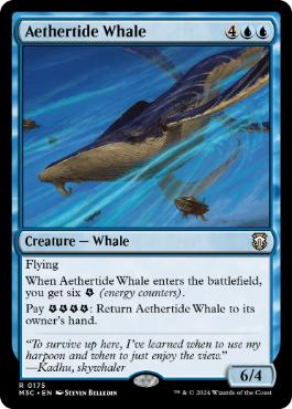 《霊気海嘯の鯨/Aethertide Whale》[M3C] 青R