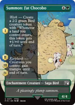 ■ボーダーレス■《召喚：デブチョコボ/Summon: Fat Chocobo》[FIN-BF] 緑C