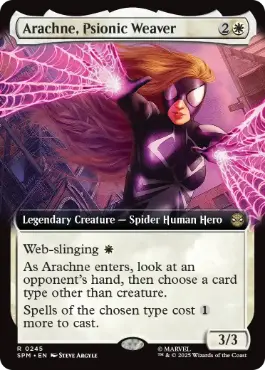 ■拡張アート■《サイオニック・ウィーバー、アラクネ/Arachne, Psionic Weaver》[SPM-BF] 白R