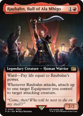 ■拡張アート■《アラミゴの猛牛、ラウバーン/Raubahn, Bull of Ala Mhigo》[FIN-BF] 赤R